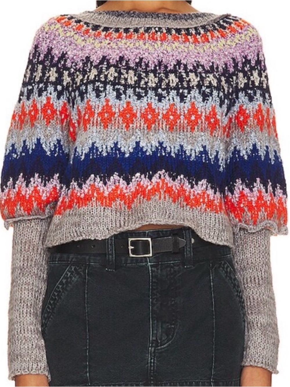 Multicolor Patterned Women's Sweater
